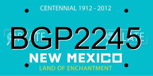 BGP2245 New Mexico License Plate