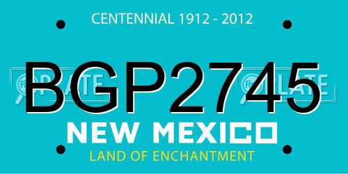 BGP2745 New Mexico License Plate
