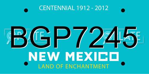BGP7245 New Mexico License Plate