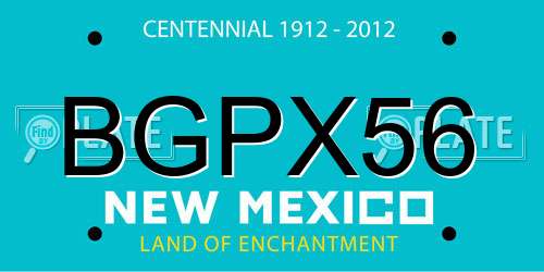 BGPX56 New Mexico License Plate