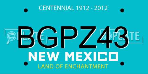 BGPZ43 New Mexico License Plate