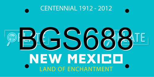 BGS688 New Mexico License Plate