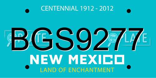 BGS9277 New Mexico License Plate
