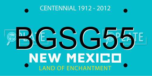BGSG55 New Mexico License Plate
