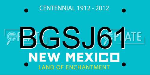 BGSJ61 New Mexico License Plate