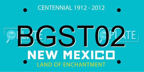 BGST02 New Mexico License Plate