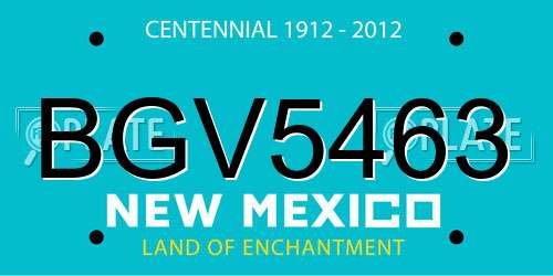 BGV5463 New Mexico License Plate