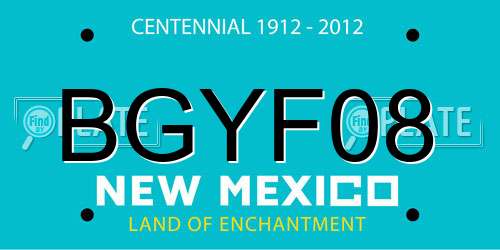 BGYF08 New Mexico License Plate