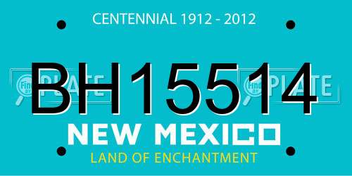 BH15514 New Mexico License Plate