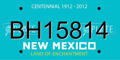 BH15814 New Mexico License Plate