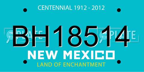 BH18514 New Mexico License Plate