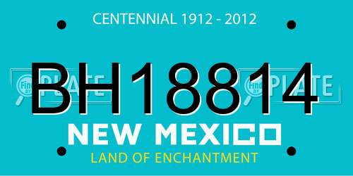BH18814 New Mexico License Plate