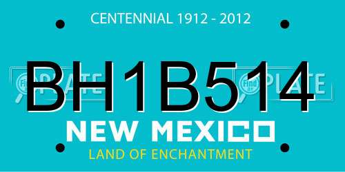 BH1B514 New Mexico License Plate
