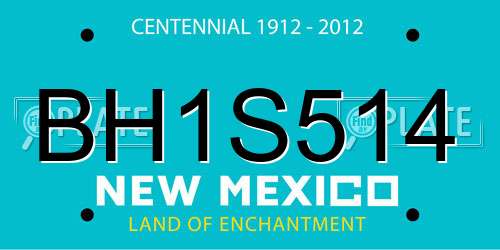 BH1S514 New Mexico License Plate