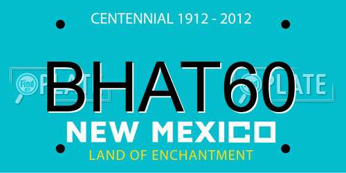 BHAT60 New Mexico License Plate