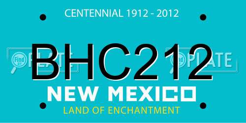 BHC212 New Mexico License Plate