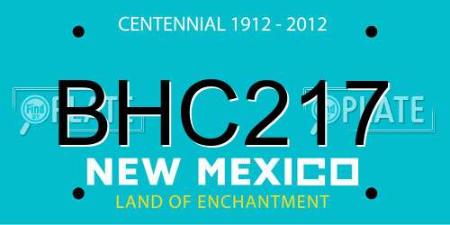 BHC217 New Mexico License Plate
