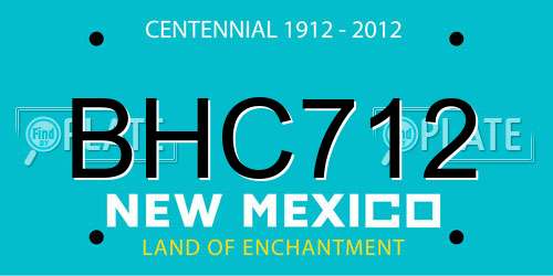 BHC712 New Mexico License Plate