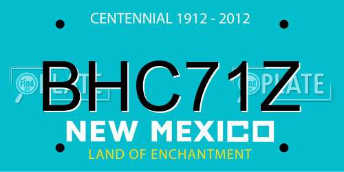 BHC71Z New Mexico License Plate