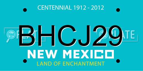 BHCJ29 New Mexico License Plate