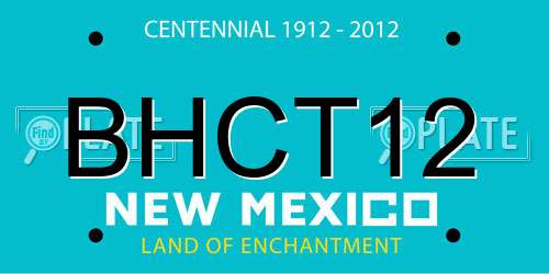 BHCT12 New Mexico License Plate