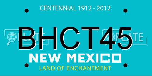 BHCT45 New Mexico License Plate