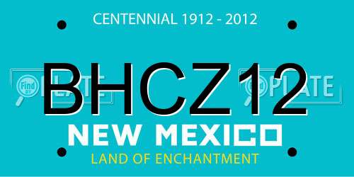 BHCZ12 New Mexico License Plate