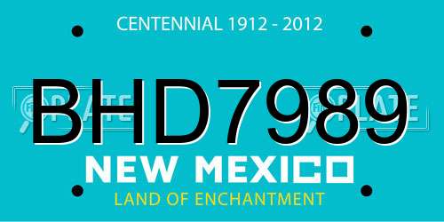 BHD7989 New Mexico License Plate
