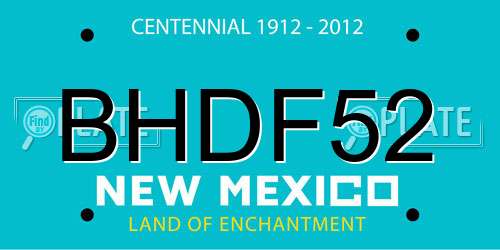 BHDF52 New Mexico License Plate
