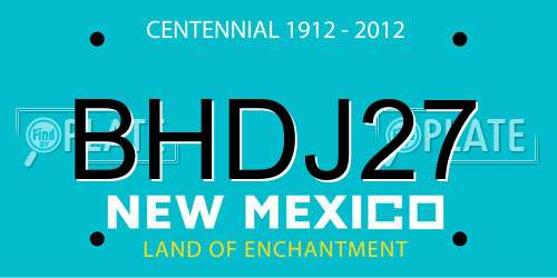 BHDJ27 New Mexico License Plate