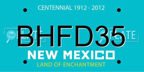 BHFD35 New Mexico License Plate