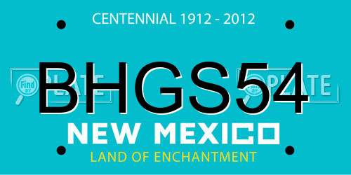 BHGS54 New Mexico License Plate