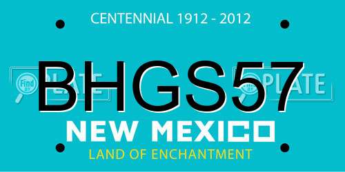 BHGS57 New Mexico License Plate