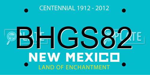 BHGS82 New Mexico License Plate
