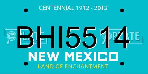 BHI5514 New Mexico License Plate