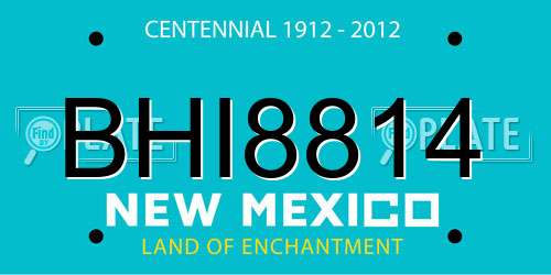 BHI8814 New Mexico License Plate
