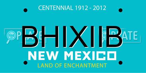 BHIXIIB New Mexico License Plate