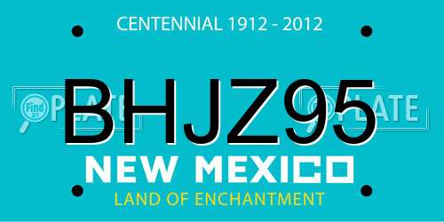 BHJZ95 New Mexico License Plate