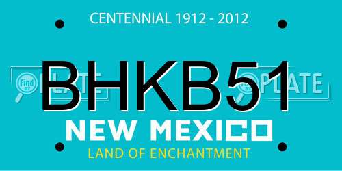 BHKB51 New Mexico License Plate
