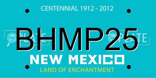 BHMP25 New Mexico License Plate
