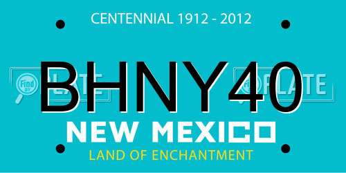BHNY40 New Mexico License Plate