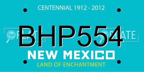 BHP554 New Mexico License Plate