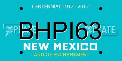 BHPI63 New Mexico License Plate
