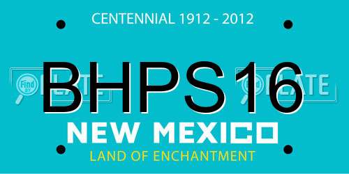 BHPS16 New Mexico License Plate