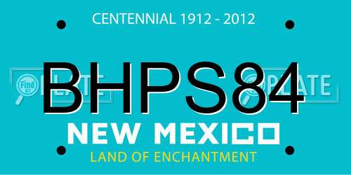 BHPS84 New Mexico License Plate
