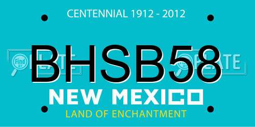 BHSB58 New Mexico License Plate