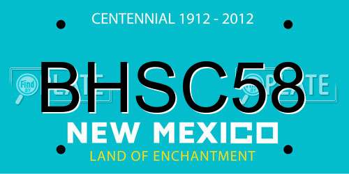 BHSC58 New Mexico License Plate