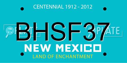 BHSF37 New Mexico License Plate