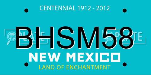BHSM58 New Mexico License Plate