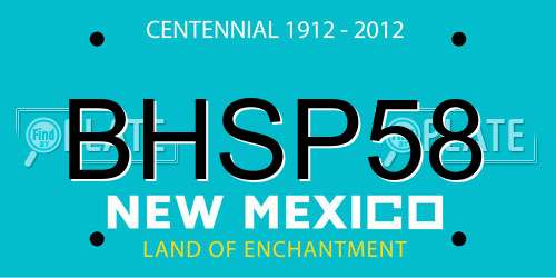BHSP58 New Mexico License Plate